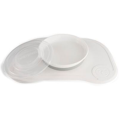 Twistshake Click-Mat + Platte Anti-Rutsch-Geschirrset für Babys Babyteller + Baby-Tischset (38x25) BPA-freier Baby-Entwöhnungsteller Essenstrainingsplatte für Kinder ab 6 Monaten Weiß Twistshake Click-Mat + Platte Anti-Rutsch-Geschirrset für Babys Babyteller + Baby-Tischset (38x25) BPA-freier Baby-Entwöhnungsteller Essenstrainingsplatte für Kinder ab 6 Monaten Weiß