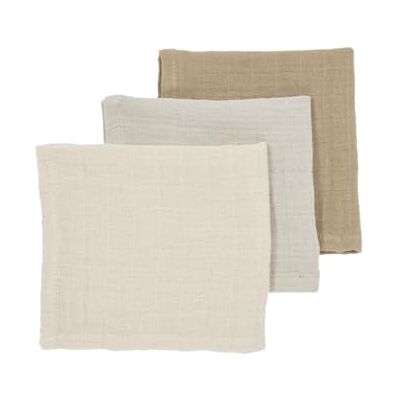 MEYCO Waschtücher 30x30cm 3-Pack Musselin Spucktücher Soft Sand/Greig/Taupe 100 % weiche Baumwolle Pre Washed Musselin Oeko Tex zertifiziert saugfähig, hautfreundlich & schnelltrocknend MEYCO Waschtücher 30x30cm 3-Pack Musselin Spucktücher Soft Sand/Greig/Taupe 100 % weiche Baumwolle Pre Washed Musselin Oeko Tex zertifiziert saugfähig, hautfreundlich & schnelltrocknend