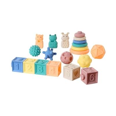 Vertbaudet Großes sensorisches Set aus weichem Kunststoff, Weiß, TU Vertbaudet Großes sensorisches Set aus weichem Kunststoff, Weiß, TU