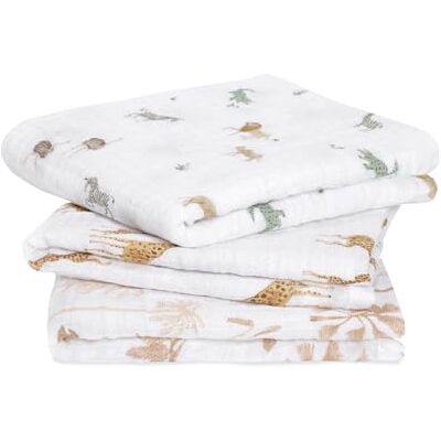 aden + anais - Safari Dream - 70x70 - 3er-Pack - Musselin-Babywickel-Pflege aden + anais - Safari Dream - 70x70 - 3er-Pack - Musselin-Babywickel-Pflege