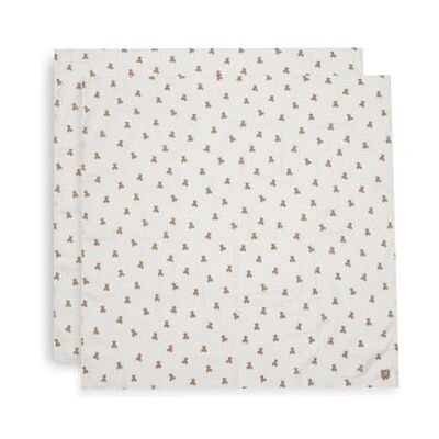 Jollein Mulltücher Baby 115x115cm 2er Pack 100% Baumwolle Babydecke Musselin Spucktücher Baby Mini Teddy Bear Jollein Mulltücher Baby 115x115cm 2er Pack 100% Baumwolle Babydecke Musselin Spucktücher Baby Mini Teddy Bear