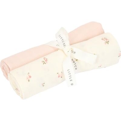 Little Dutch Mulltücher Swaddle Spucktücher Musselin 2er Set (70x70 cm) Baumwolle Fairy Blossom & Blossom rosa Fairy Garden Little Dutch Mulltücher Swaddle Spucktücher Musselin 2er Set (70x70 cm) Baumwolle Fairy Blossom & Blossom rosa Fairy Garden