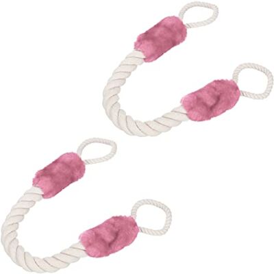 Relaxdays - Cord Door Stop - Creme/Rose - 60x4.5 cm Relaxdays - Cord Door Stop - Creme/Rose - 60x4.5 cm