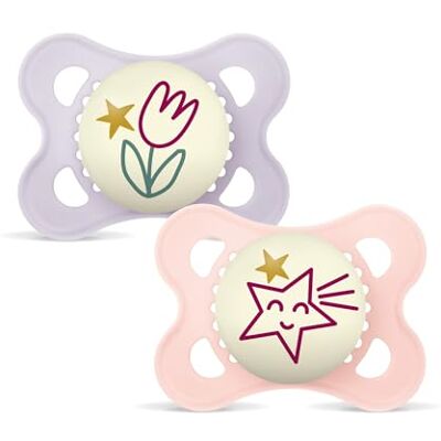MAM Pure Night 2-6m Rosa - Schnuller MAM Pure Night 2-6m Rosa - Schnuller