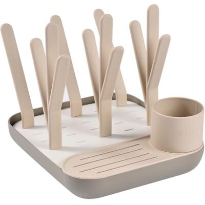 Béaba Flaschen- und Kindergeschirrabtropfer – Großes Fassungsvermögen, Modular, Für bis zu 6 Flaschen, Zubehörbehälter, Optimierter Wasserablauf, Platzsparend & Praktisch – Ton Béaba Flaschen- und Kindergeschirrabtropfer – Großes Fassungsvermögen, Modular, Für bis zu 6 Flaschen, Zubehörbehälter, Optimierter Wasserablauf, Platzsparend & Praktisch – Ton