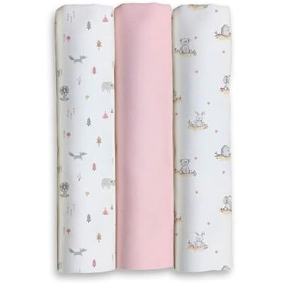Interbaby 98980 3er-Pack Mullwindeln für Babys, Farbe: 2, Größe: Einheitsgröße Interbaby 98980 3er-Pack Mullwindeln für Babys, Farbe: 2, Größe: Einheitsgröße
