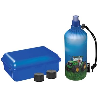 Emil Trinkflasche aus Glas inkl. Brotbox & Ersatzverschlüsse – Starterset zur Einschulung BPA-frei & schadstofffrei, isolierend – Ziehverschluss für Wasser, Saft & Milch – Traktor (0,4l) Emil Trinkflasche aus Glas inkl. Brotbox & Ersatzverschlüsse – Starterset zur Einschulung BPA-frei & schadstofffrei, isolierend – Ziehverschluss für Wasser, Saft & Milch – Traktor (0,4l)