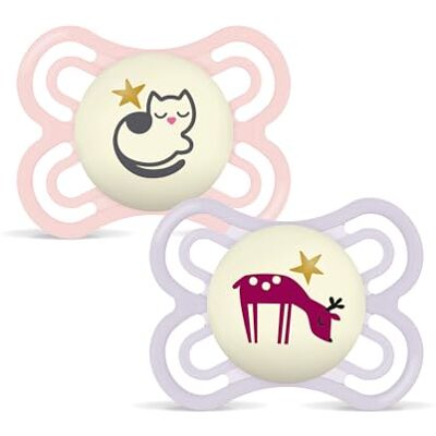 MAM Chupete Perfect Nacht 0+ Rosa 2pcs - Schnuller MAM Chupete Perfect Nacht 0+ Rosa 2pcs - Schnuller