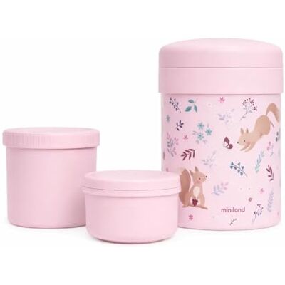 Miniland Thermetic Speisebehälter für Kinder 700 ml mit 2 Innenbehältern, Edelstahl, Isolierend, BPA-frei SquirrelDreamland Miniland Thermetic Speisebehälter für Kinder 700 ml mit 2 Innenbehältern, Edelstahl, Isolierend, BPA-frei SquirrelDreamland