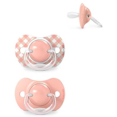 SUAVINEX , 2er-Pack Schnuller für Babys 0/6 Monaten und Neugeborene, mit physiologischem SX Pro Silikonsauger, symmetrisch und flexibel, respektiert die Zahn- und Kieferentwicklung, Wild&Free Rosa SUAVINEX , 2er-Pack Schnuller für Babys 0/6 Monaten und Neugeborene, mit physiologischem SX Pro Silikonsauger, symmetrisch und flexibel, respektiert die Zahn- und Kieferentwicklung, Wild&Free Rosa