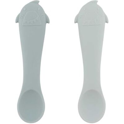 Trixie Baby Silikon Löffel, Babylöffel 2er Set, Breilöffel für Beikost Weiches, biegsames Fütterbesteck ohne BPA für Jungen und Mädchen zum Selberlernen und schonenden Erstmals-Essen Trixie Baby Silikon Löffel, Babylöffel 2er Set, Breilöffel für Beikost Weiches, biegsames Fütterbesteck ohne BPA für Jungen und Mädchen zum Selberlernen und schonenden Erstmals-Essen
