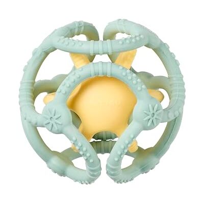 Nattou Silikonbälle 2er Set, Zum Greifen, BPA-frei, Ø 10 cm + 7 cm, Silicone, Pastelgrün/Gelb Nattou Silikonbälle 2er Set, Zum Greifen, BPA-frei, Ø 10 cm + 7 cm, Silicone, Pastelgrün/Gelb