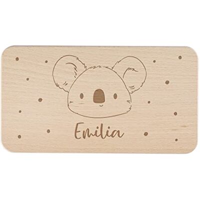Striefchen ® Holz-Frühstück-Brettchen für Kinder mit Wunschname ideales Kindergeburtstags-Geschenk Koala Striefchen ® Holz-Frühstück-Brettchen für Kinder mit Wunschname ideales Kindergeburtstags-Geschenk Koala