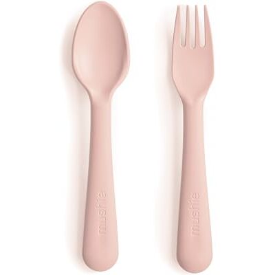 mushie Besteckset mit Gabel & Löffel für Kinder Wiederverwendbar Besteckset Hergestellt in Dänemark BPA-Frei Sichere, Hochwertige & Langlebige Erstausstattung (Blush) mushie Besteckset mit Gabel & Löffel für Kinder Wiederverwendbar Besteckset Hergestellt in Dänemark BPA-Frei Sichere, Hochwertige & Langlebige Erstausstattung (Blush)