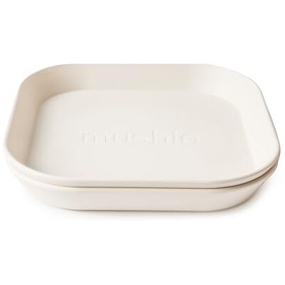 mushie Quadratische Geschirrteller für Kinder 2er-Set wiederverwendbar BPA-frei spülmaschinenfest & mikrowellengeeignet leicht zu halten hergestellt in Dänemark Ivory mushie Quadratische Geschirrteller für Kinder 2er-Set wiederverwendbar BPA-frei spülmaschinenfest & mikrowellengeeignet leicht zu halten hergestellt in Dänemark Ivory