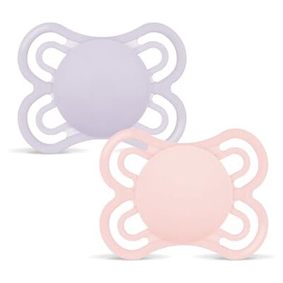 MAM Perfect® Doppelpack Schnuller 2-6 Monate (2er Set), Schnuller 2-6 Monate aus Silikon für eine gesunde Mundentwicklung, 2-teiliges Babyzubehör-Set mit Sterilisator-Schnullerhalter, Rosa/Neutral MAM Perfect® Doppelpack Schnuller 2-6 Monate (2er Set), Schnuller 2-6 Monate aus Silikon für eine gesunde Mundentwicklung, 2-teiliges Babyzubehör-Set mit Sterilisator-Schnullerhalter, Rosa/Neutral