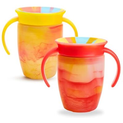 Munchkin 2 Pack Wunder 360 Babys Schnabeltassen 296ml Gelb/Rot Munchkin 2 Pack Wunder 360 Babys Schnabeltassen 296ml Gelb/Rot