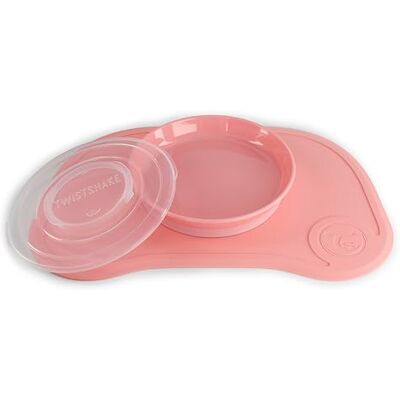 Twistshake Click-Mat + Platte Anti-Rutsch-Geschirrset für Babys Babyteller + Baby-Tischset (38x25) BPA-freier Baby-Entwöhnungsteller Essenstrainingsplatte für Kinder ab 6 Monaten Rosa Twistshake Click-Mat + Platte Anti-Rutsch-Geschirrset für Babys Babyteller + Baby-Tischset (38x25) BPA-freier Baby-Entwöhnungsteller Essenstrainingsplatte für Kinder ab 6 Monaten Rosa