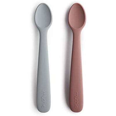 mushie 2er Set Babylöffel für Kinder BPA-freier Silikonlöffel Löffel Spülmaschinenfester Fütterlöffel Langlebiges Zubehör für Kleinkinder Stone/Cloudy Mauve mushie 2er Set Babylöffel für Kinder BPA-freier Silikonlöffel Löffel Spülmaschinenfester Fütterlöffel Langlebiges Zubehör für Kleinkinder Stone/Cloudy Mauve