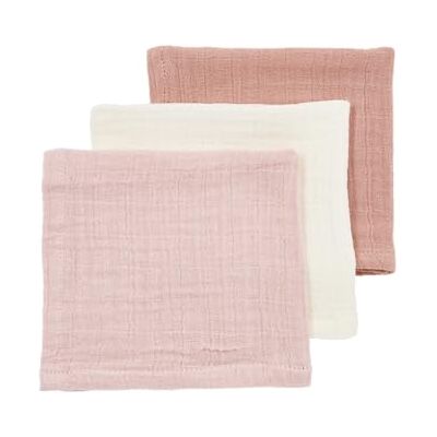 MEYCO Waschtücher 30x30cm 3-Pack Musselin Spucktücher Soft Rose/Rose/Nature 100 % weiche Baumwolle Pre Washed Musselin Oeko Tex zertifiziert saugfähig, hautfreundlich & schnelltrocknend MEYCO Waschtücher 30x30cm 3-Pack Musselin Spucktücher Soft Rose/Rose/Nature 100 % weiche Baumwolle Pre Washed Musselin Oeko Tex zertifiziert saugfähig, hautfreundlich & schnelltrocknend
