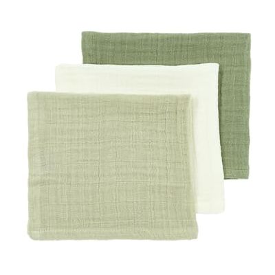 MEYCO Waschtücher 30x30cm 3-Pack Musselin Spucktücher Natural/Soft/Olive 100 % weiche Baumwolle Pre Washed Musselin Oeko Tex zertifiziert saugfähig, hautfreundlich & schnelltrocknend MEYCO Waschtücher 30x30cm 3-Pack Musselin Spucktücher Natural/Soft/Olive 100 % weiche Baumwolle Pre Washed Musselin Oeko Tex zertifiziert saugfähig, hautfreundlich & schnelltrocknend