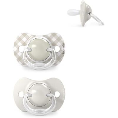 SUAVINEX , 2er-Pack Schnuller für Babys 0/6 Monaten und Neugeborene, mit physiologischem SX Pro Silikonsauger, symmetrisch und flexibel, respektiert die Zahn- und Kieferentwicklung, Wild&Free Beige SUAVINEX , 2er-Pack Schnuller für Babys 0/6 Monaten und Neugeborene, mit physiologischem SX Pro Silikonsauger, symmetrisch und flexibel, respektiert die Zahn- und Kieferentwicklung, Wild&Free Beige