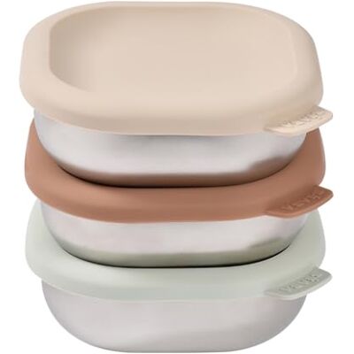 Béaba Edelstahl-Babybreibehälter Set – Hermetische & Bruchsichere Aufbewahrungsdosen, Mikrowellen- & Gefriergeeignet, BPA-frei, Geruchslos, Wiederverwendbar & Tragbar – Natural Set Béaba Edelstahl-Babybreibehälter Set – Hermetische & Bruchsichere Aufbewahrungsdosen, Mikrowellen- & Gefriergeeignet, BPA-frei, Geruchslos, Wiederverwendbar & Tragbar – Natural Set