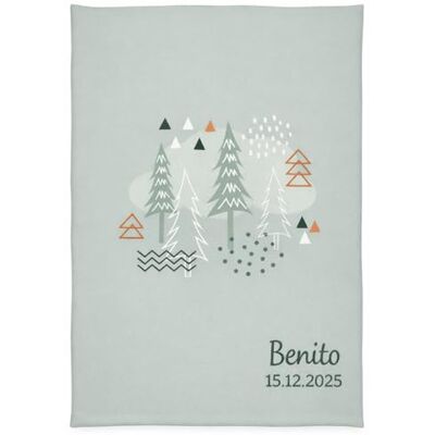 Wolimbo Babydecke 75x100cm Motiv Forest personalisierbar Krabbeldecke mit Wunsch Name/Motiv Kinderdecke Geschenk zur Taufe, Geburt, Geburtstag Wolimbo Babydecke 75x100cm Motiv Forest personalisierbar Krabbeldecke mit Wunsch Name/Motiv Kinderdecke Geschenk zur Taufe, Geburt, Geburtstag