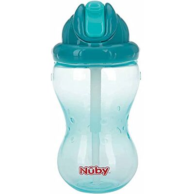 Nuby Auslaufsicherer No-Spill Flip-It Trinkhalmbecher Trinkbecher für Kinder Aqua 360 ml 12M+ Monate Nuby Auslaufsicherer No-Spill Flip-It Trinkhalmbecher Trinkbecher für Kinder Aqua 360 ml 12M+ Monate