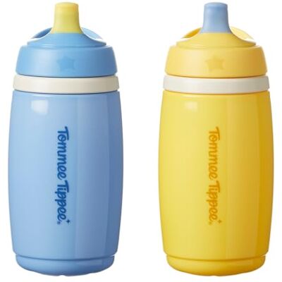 Tommee Tippee Isolierter Aktive-Trinkbecher mit Schnabel, 266 ml, Auslaufsichere Wasserflasche für Kleinkinder ab 12 Monaten, Isoliert, damit Getränke kühl bleiben, Blau und Gelb, 2 Stück Tommee Tippee Isolierter Aktive-Trinkbecher mit Schnabel, 266 ml, Auslaufsichere Wasserflasche für Kleinkinder ab 12 Monaten, Isoliert, damit Getränke kühl bleiben, Blau und Gelb, 2 Stück