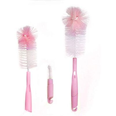 Tubayia Nylon Flaschenbürste Schnullerbürste Set Reinigungsbürste für Babyflasche (Rosa) Tubayia Nylon Flaschenbürste Schnullerbürste Set Reinigungsbürste für Babyflasche (Rosa)