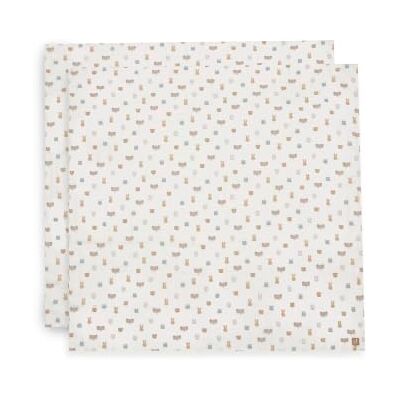 Jollein Mulltücher Baby 115x115cm 2er Pack 100% Baumwolle Babydecke Musselin Spucktücher Baby Jollies Jollein Mulltücher Baby 115x115cm 2er Pack 100% Baumwolle Babydecke Musselin Spucktücher Baby Jollies