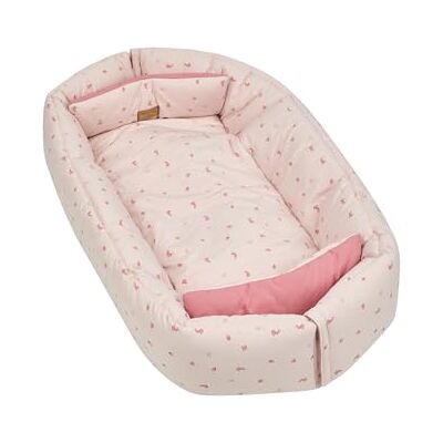 Sterntaler Babynest Hase Hanni 70x50cm weiches Kuschelnest aus Baumwoll-Mischgewebe beidseitig verwendbar & wandelbar zur Krabbeldecke mit Schlaufen für Spielzeug Geschenk Idee, quarzrosa Sterntaler Babynest Hase Hanni 70x50cm weiches Kuschelnest aus Baumwoll-Mischgewebe beidseitig verwendbar & wandelbar zur Krabbeldecke mit Schlaufen für Spielzeug Geschenk Idee, quarzrosa