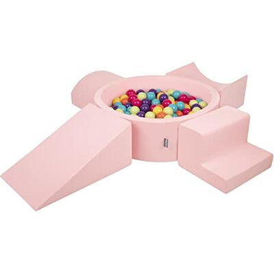 KiddyMoon Spielplatz Aus Schaumstoff Mit Rund Bällebad (300 Bälle) Ballgruben Für Babys Spielbad Hindernisläufen, Hergestellt In Der EU, Pink:Hellgrün/Gelb/Türkis/Orange/Dunkelpink/Violett KiddyMoon Spielplatz Aus Schaumstoff Mit Rund Bällebad (300 Bälle) Ballgruben Für Babys Spielbad Hindernisläufen, Hergestellt In Der EU, Pink:Hellgrün/Gelb/Türkis/Orange/Dunkelpink/Violett