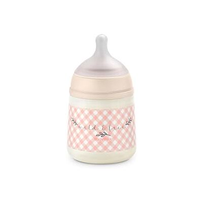 SUAVINEX , Babyflasche 150 ml mit SX Pro Physiologischem Silikon-Sauger, Antikolik-Flasche mit langsamem Fluss (S), Ideal für Muttermilch oder Wasser, für Neugeborene ab 0 Monaten, Wild&Free Rosa SUAVINEX , Babyflasche 150 ml mit SX Pro Physiologischem Silikon-Sauger, Antikolik-Flasche mit langsamem Fluss (S), Ideal für Muttermilch oder Wasser, für Neugeborene ab 0 Monaten, Wild&Free Rosa
