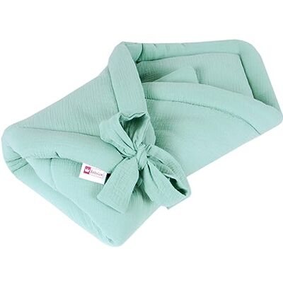 Babylux Einschlagdecke Musselin BABYHÖRNCHEN 75 x 75 cm Baby Neugeborene Erstaussttatung Umschlagdecke (Salvia) Babylux Einschlagdecke Musselin BABYHÖRNCHEN 75 x 75 cm Baby Neugeborene Erstaussttatung Umschlagdecke (Salvia)