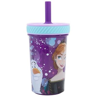Stor FROZEN VIOLET PP-Becher mit Silikon-Trinkhalm, 370 ml, Violett Stor FROZEN VIOLET PP-Becher mit Silikon-Trinkhalm, 370 ml, Violett