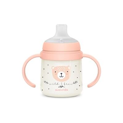 SUAVINEX , Trinklernbecher mit Leuchteffekt, Schnabeltasse Baby, Auslaufsicherer Kinderbecher, Silikon Weichem Trinkschnabel, Ergonomische Griffe, Trainer Cup mit AntiColic-Ventil, 150 ml, +6M, Rose SUAVINEX , Trinklernbecher mit Leuchteffekt, Schnabeltasse Baby, Auslaufsicherer Kinderbecher, Silikon Weichem Trinkschnabel, Ergonomische Griffe, Trainer Cup mit AntiColic-Ventil, 150 ml, +6M, Rose