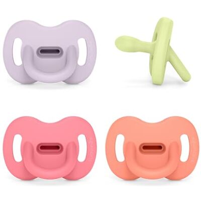 SUAVINEX , Schnuller aus Silikon 4er-Pack, für Babys 0-6 Monate, Schnuller mit physiologischem Sauger Sx Pro, Symmetrisch, Superweich und Flexibel, Einschlafschnuller, Grün, Rosa SUAVINEX , Schnuller aus Silikon 4er-Pack, für Babys 0-6 Monate, Schnuller mit physiologischem Sauger Sx Pro, Symmetrisch, Superweich und Flexibel, Einschlafschnuller, Grün, Rosa