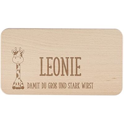 Striefchen ® Holz-Frühstück-Brettchen für Kinder mit Wunschname ideales Kindergeburtstags-Geschenk Giraffe Striefchen ® Holz-Frühstück-Brettchen für Kinder mit Wunschname ideales Kindergeburtstags-Geschenk Giraffe