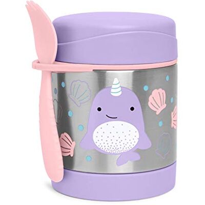 Skip Hop 9I238710 Lebensmittel-Thermogefäß mit Narwal-Motiv, mehrfarbig Skip Hop 9I238710 Lebensmittel-Thermogefäß mit Narwal-Motiv, mehrfarbig
