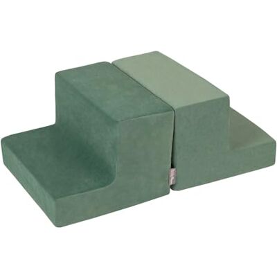 KiddyMoon Spielplatz Velvet Aus Schaumstoff Mit Samt Rund Bällebad Ballgruben Für Babys Spielbad Hindernisläufen, Waldgrün KiddyMoon Spielplatz Velvet Aus Schaumstoff Mit Samt Rund Bällebad Ballgruben Für Babys Spielbad Hindernisläufen, Waldgrün