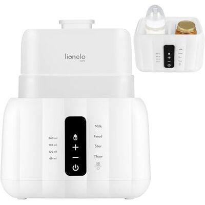 Lionelo Thermup Duo Doppel-Flaschenwärmer Baby 6-in-1, für 2 Flaschen Sterilisator, für 2 Flaschen, Auftauen, Babykostwärmer, Warmhaltefunktion, NTC-Temperatursensor, BPA-frei Lionelo Thermup Duo Doppel-Flaschenwärmer Baby 6-in-1, für 2 Flaschen Sterilisator, für 2 Flaschen, Auftauen, Babykostwärmer, Warmhaltefunktion, NTC-Temperatursensor, BPA-frei