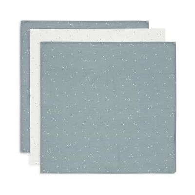 Jollein Musselin Tuch Baby Twinkling, Sea Green 3er Pack 70x70cm 100% Baumwolle Spucktücher Baby OEKO-TEX Zertifiziert Jollein Musselin Tuch Baby Twinkling, Sea Green 3er Pack 70x70cm 100% Baumwolle Spucktücher Baby OEKO-TEX Zertifiziert