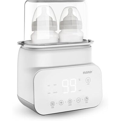 NENO VITA Flaschenwärmer Baby und Sterilisator für Babyflaschen Baby Flaschen Wärmer 5-in-1: Sterilisation, Erwärmen von Mahlzeiten und Milch, Auftauen, Temperaturhaltung – 4 Betriebsarten NENO VITA Flaschenwärmer Baby und Sterilisator für Babyflaschen Baby Flaschen Wärmer 5-in-1: Sterilisation, Erwärmen von Mahlzeiten und Milch, Auftauen, Temperaturhaltung – 4 Betriebsarten