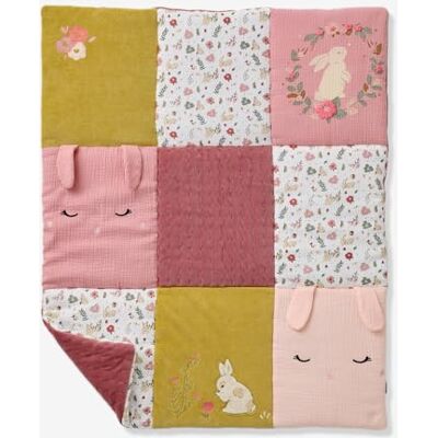 Vertbaudet Baby Spieldecke/Laufstalleinlage VERZAUBERTER HASE, Patchwork-Design Altrosa 75X100 Vertbaudet Baby Spieldecke/Laufstalleinlage VERZAUBERTER HASE, Patchwork-Design Altrosa 75X100