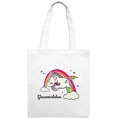 printplanet Jutebeutel mit Namen Grummelchen Motiv Verrücktes Einhorn Farbe weiß Stoffbeutel, Jutesack, Hipster, Beutel printplanet Jutebeutel mit Namen Grummelchen Motiv Verrücktes Einhorn Farbe weiß Stoffbeutel, Jutesack, Hipster, Beutel