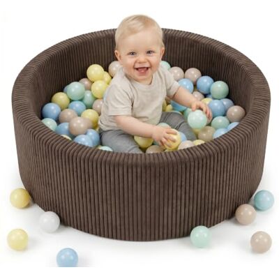 KiddyMoon Bällebad Für Kinder Aus Schaumstoff, 90 X 30 cm, Weicher Rippbezug, Abnehmbarer Bezug, Weiches Und Sicheres Spielzeug, Waschbar KiddyMoon Bällebad Für Kinder Aus Schaumstoff, 90 X 30 cm, Weicher Rippbezug, Abnehmbarer Bezug, Weiches Und Sicheres Spielzeug, Waschbar