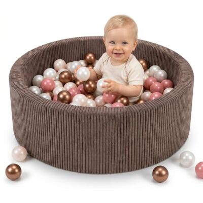 KiddyMoon Bällebad Für Kinder Aus Schaumstoff, 90 X 30 cm, Weicher Rippbezug, Abnehmbarer Bezug, Weiches Und Sicheres Spielzeug, Waschbar KiddyMoon Bällebad Für Kinder Aus Schaumstoff, 90 X 30 cm, Weicher Rippbezug, Abnehmbarer Bezug, Weiches Und Sicheres Spielzeug, Waschbar