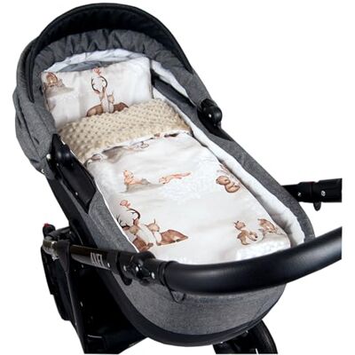 Babylux Babydecke Minky PLÜSCH Kuscheldecke 75x60cm + Kissen 35x30cm 2-TLG Set für Kinderwagen, Wiege, Babyschale, Neugeborene (MP133 Beige + Frühlingsmelodie) Babylux Babydecke Minky PLÜSCH Kuscheldecke 75x60cm + Kissen 35x30cm 2-TLG Set für Kinderwagen, Wiege, Babyschale, Neugeborene (MP133 Beige + Frühlingsmelodie)